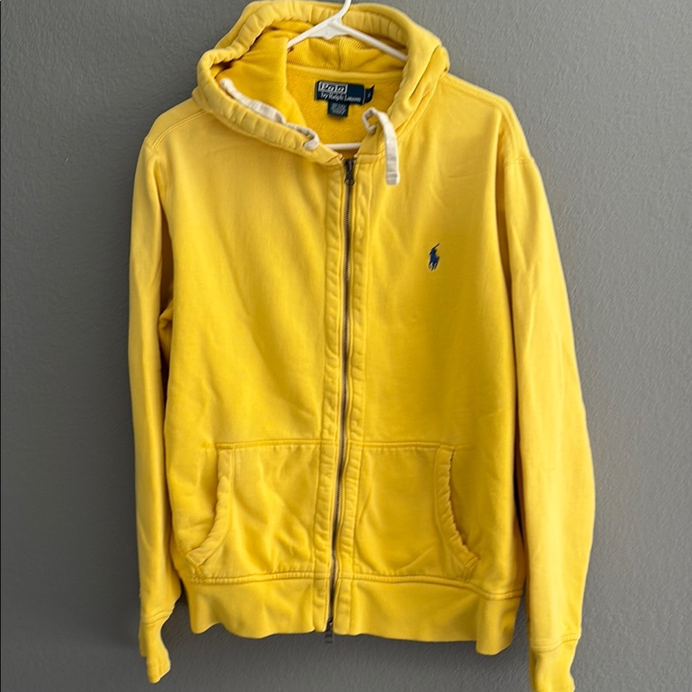 Mens Polo Ralph Lauren Yellow Hoodie L